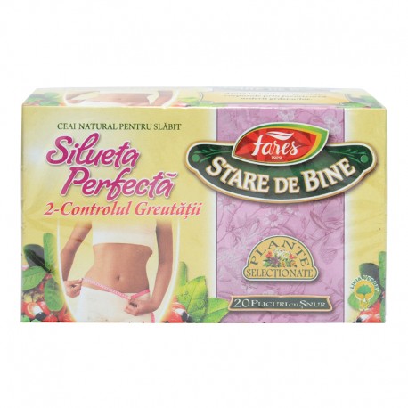 Ceai silueta perfecta control greutate x 20 plic Fares